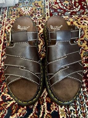 Dr. Martens Brown Leather Fisherman Sandals